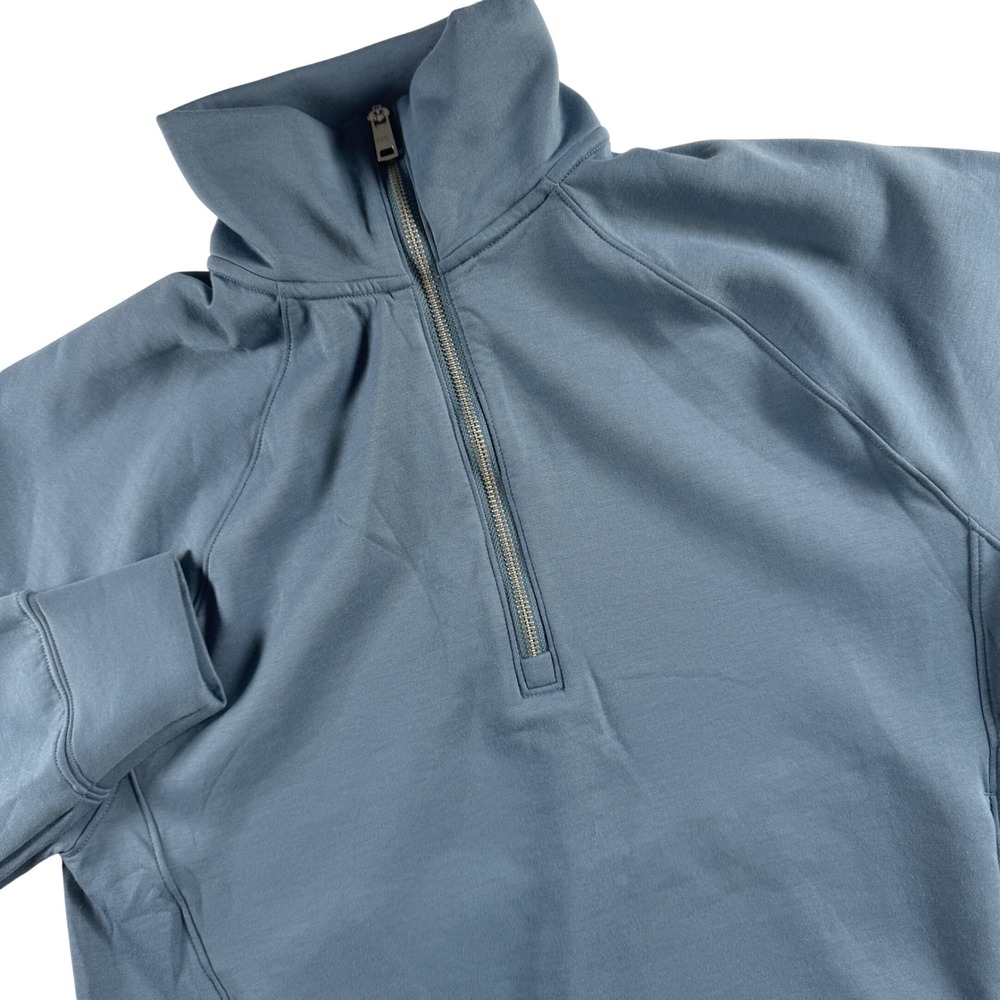 YPB Abercrombie & Fitch Quarter Zip Pullover Womens XS Blue Mock Neck Sweatshirt